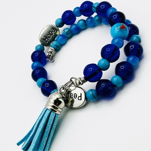Hand Crafted Jewelry - Blue Solace Bracelet